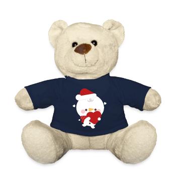 Snowman Christmas Love - Teddy Bear - french navy - Front
