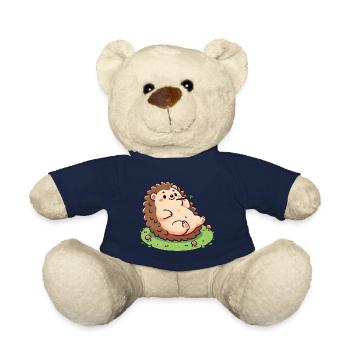 Chill Hedgehog Living Life Slow - Teddy Bear - french navy - Front