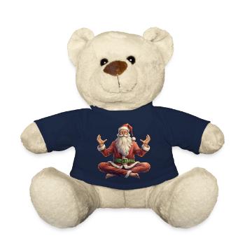 Yoga du Père Noël - Nounours - bleu marine - Devant
