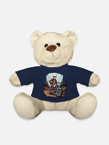 Skelett Motorradfahrer / Motorrad Skelette - Teddy - French Navy