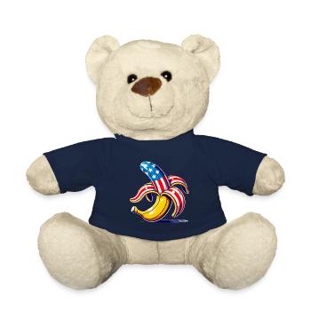 Patriotic Banana PopArt Design - Teddy Bear - french navy - Front