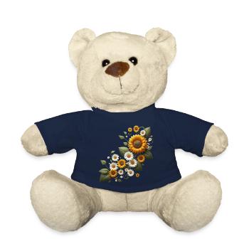 Sonnenblumenranke Margeriten Sonnenblume floral - Teddy - French Navy - Vorne
