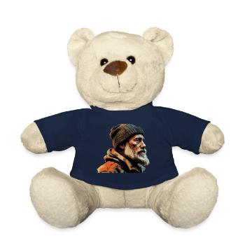 Old Man Captain Hamburg St Pauli Port Worker - Teddy Bear - french navy - Front