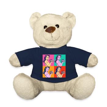 Baking Cake Baking Queen Baking Fairy Baker Pop Art - Teddy Bear - french navy - Front