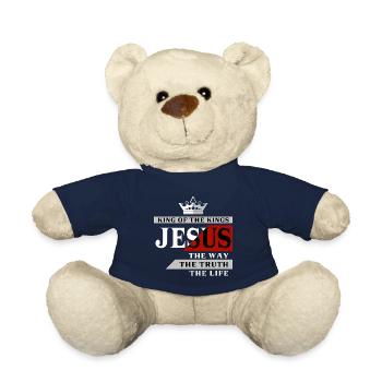 Jesus The King - Teddy Bear - french navy - Front