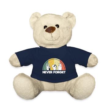 Never Forget Retro Vintage - Teddy Bear - french navy - Front