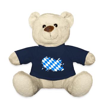 Bayern Flagge Bundesland Bayrisch Bayer - Teddy - French Navy - Vorne