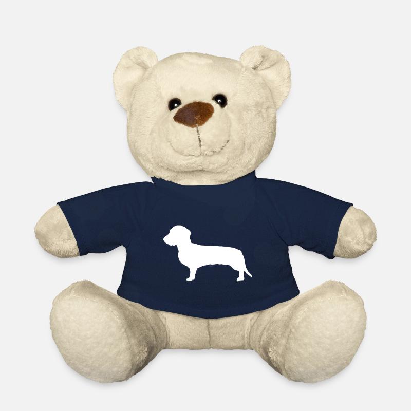 Teckel silhouette cadeau teckel teckel - Nounours - bleu marine