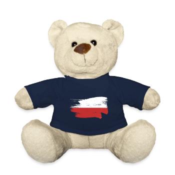 Polen Flagge Used Look Polska Polnische Fahne - Teddy - French Navy - Vorne