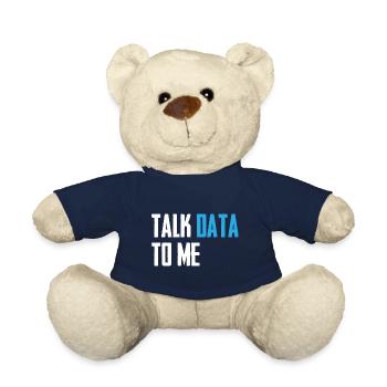Talk data to me Data science informatique - Nounours - bleu marine - Devant