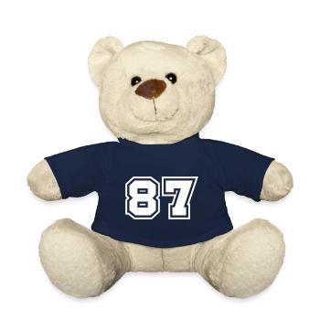 87 Number Symbol - Teddy Bear - french navy - Front
