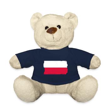 Polen Flagge Used Look Polska Polnische Fahne - Teddy - French Navy - Vorne