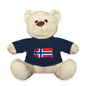 Norwegen Flagge Vintage Skandinavien Norweger - Teddy - French Navy - Vorne