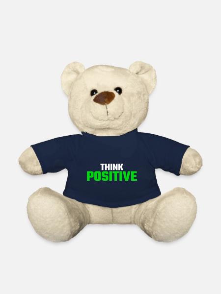 Penser positivement - Nounours - bleu marine