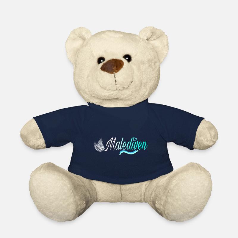 Malediven Palm white - Teddy - French Navy
