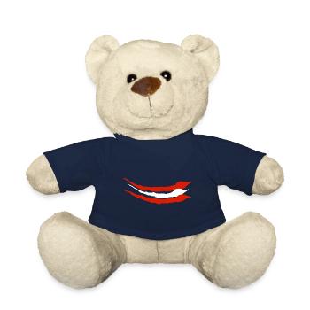 Austria Flag Austria Austrian Flag AT - Teddy Bear - french navy - Front