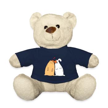 Verliebt! Hund und Katze sind verliebt. - Teddy - French Navy - Vorne