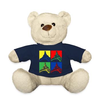 Eiffel tower - Teddy Bear - french navy - Front