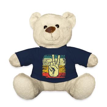 Peace Peace Movement Peace - Teddy Bear - french navy - Front