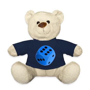 cubes bleus, cubes, 6, blue dice, - Nounours - bleu marine - Devant