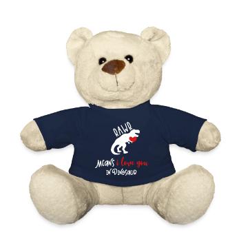 Rawr signifie que je t'aime dans un dinosaure Saint Valentin Ges - Nounours - bleu marine - Devant