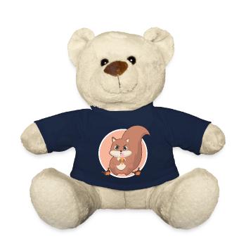 Un écureuil lèche la glace - Nounours - bleu marine - Devant