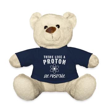 Positive Thinking Say Scientifically Gift - Teddy Bear - french navy - Front