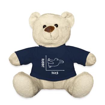 Graphics Hate Duck Illusion Math Gift - Teddy Bear - french navy - Front