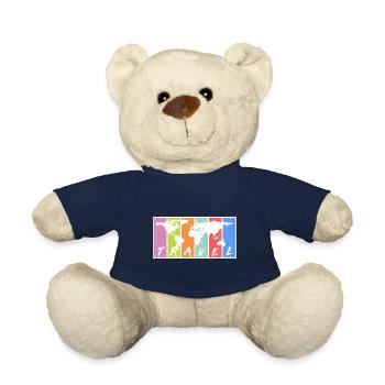 To travel. Travel! Travel - Teddy Bear - french navy - Front