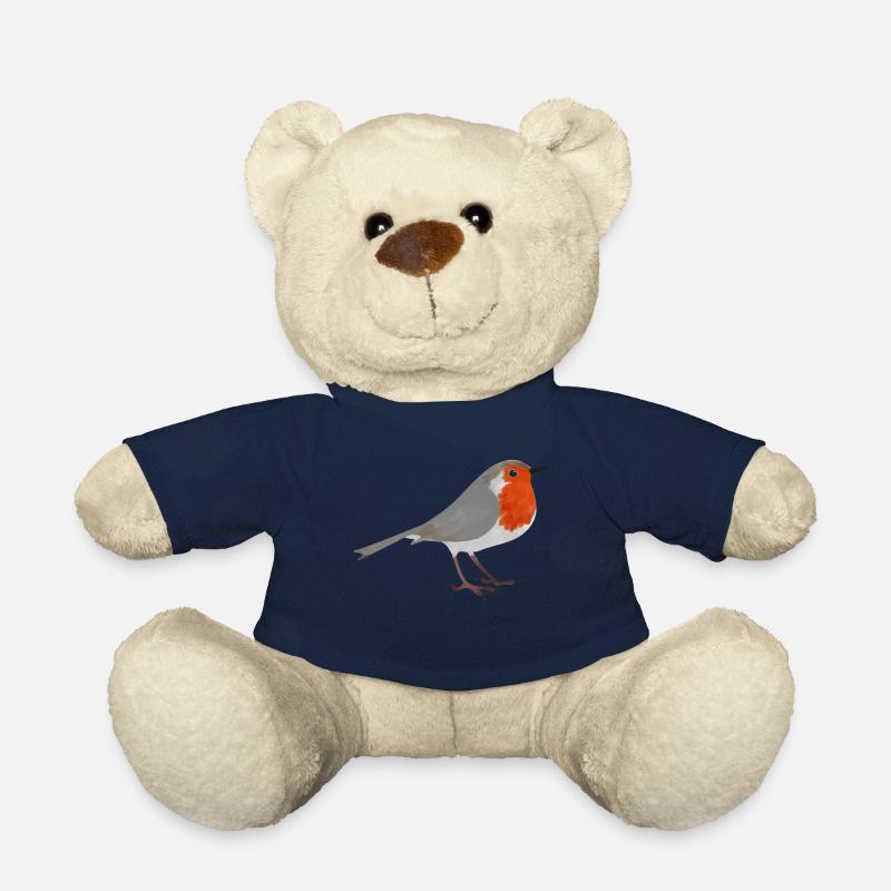 Bird robin - Teddy Bear - french navy