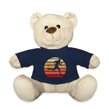 Jogging Jogging Running Fitness Athletics Retro - Teddy Bear - french navy - Front