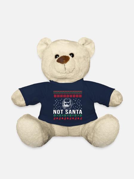 Not Santa Karl Marx Christmas Christmas Gift - Teddy Bear - french navy