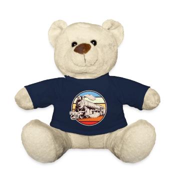 Zug Dampflok Schnarchen Modelleisenbahn Vintage - Teddy - French Navy - Vorne