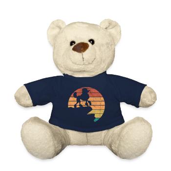 Pudel Retro Look Pudel Hunde Mama - Teddy - French Navy - Vorne