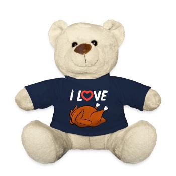 I Love Grilled Chicken - Teddy Bear - french navy - Front