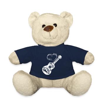 Love Ukulele Geschenk Musiker Hawaii - Teddy - French Navy - Vorne