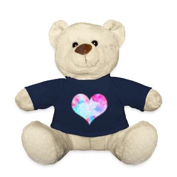 Herz Muster Kartenspiel Herz Karte - Teddy - French Navy - Vorne