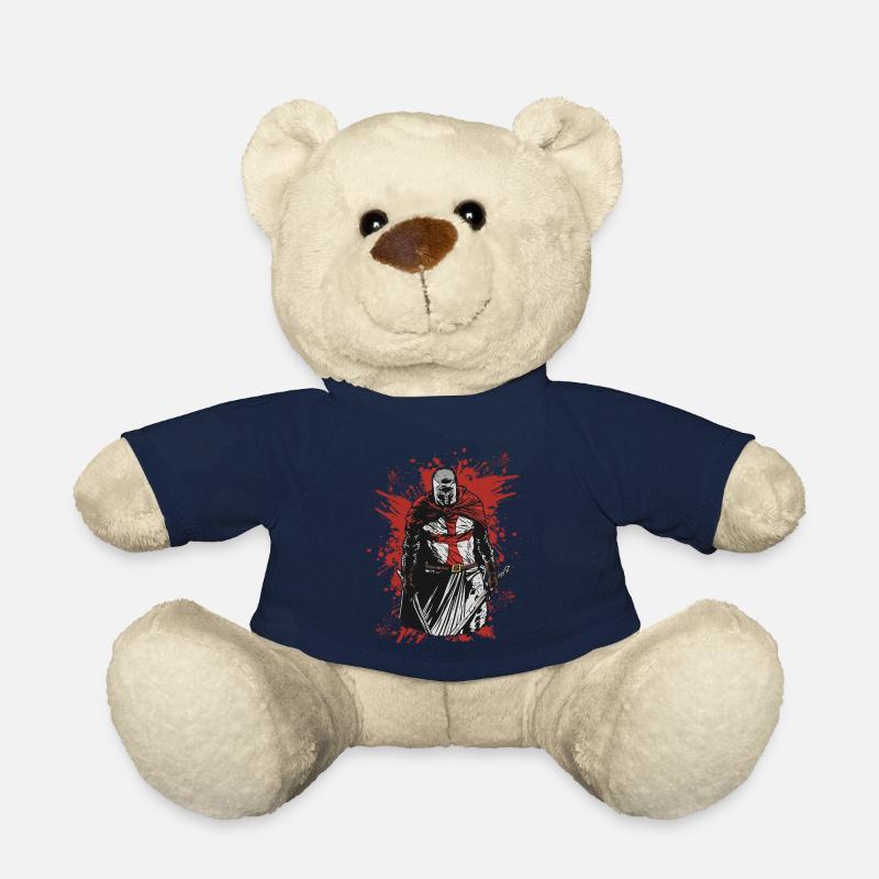 Crusader Knights Templar Deus Vult Knight Templar - Teddy Bear - french navy