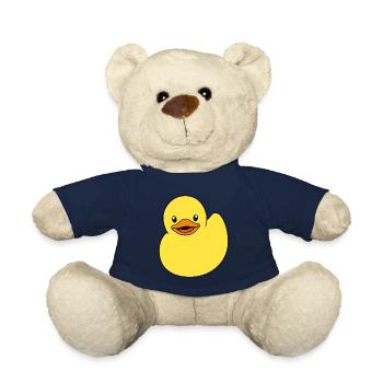 Squeaky duck, a rubber duck, rubber duck, duck - Teddy Bear - french navy - Front