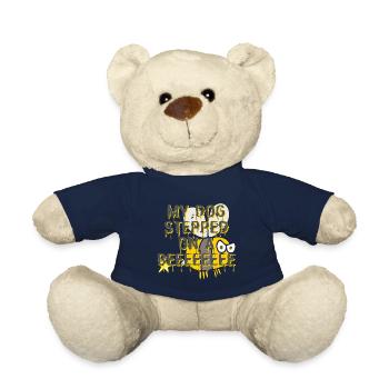 my dog stepped on a bee with fundraiser - Teddy Bear - french navy - Front