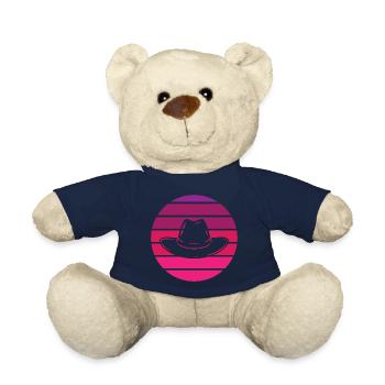 Countrygirl - Silhouette, Circle, Evening Sun - Teddy Bear - french navy - Front