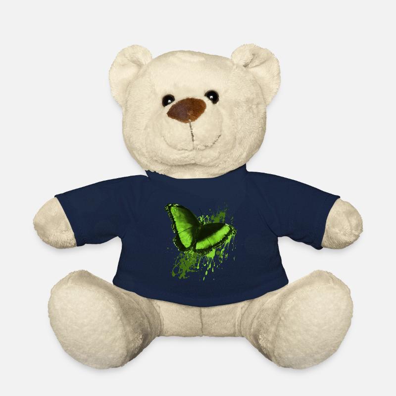 Vert papillon par Mrs Peanut butterfly green - Nounours - bleu marine