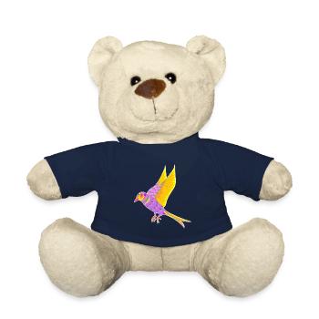 Bunter Vogel - fliegt - Teddy - French Navy - Vorne