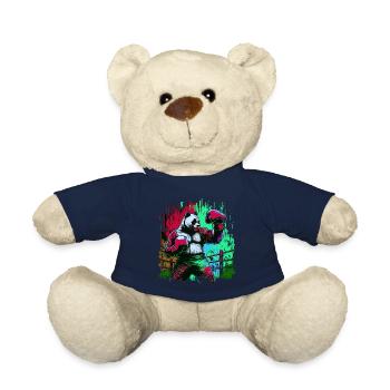Lustiger bunter Panda Boxer MMA Kampfsport - Teddy - French Navy - Vorne