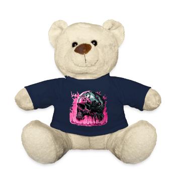 Cyborg Skull Skull - Teddy Bear - french navy - Front