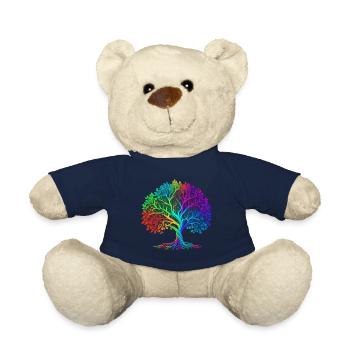 Arbre de vie Lebensbaum Yggdrasil - Nounours - bleu marine - Devant