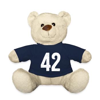 42 Numbers White - Teddy Bear - french navy - Front