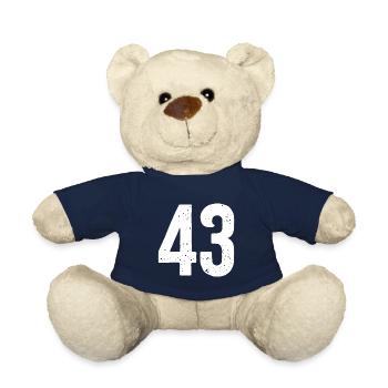 43 Numbers White - Teddy Bear - french navy - Front