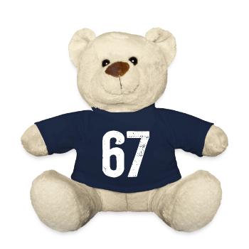 67 Zahlen Weiß - Teddy - French Navy - Vorne