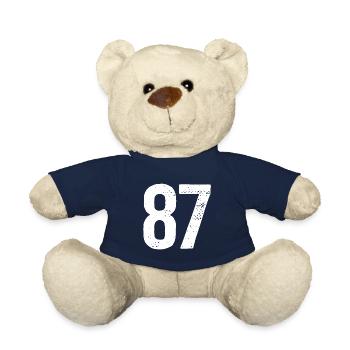87 Zahlen Weiß - Teddy - French Navy - Vorne
